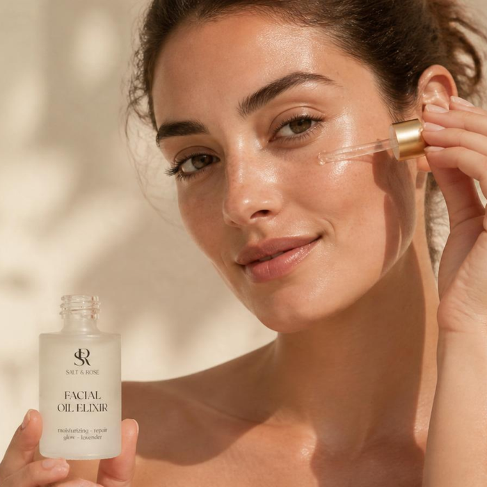 Salt & Rose Cosmetics Facial Oil Elixir, a Friday evening ritual to close out the work week
