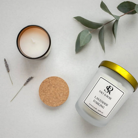 LAVENDER DARLING - ORGANIC SOY CANDLE Salt & Rose Cosmetics